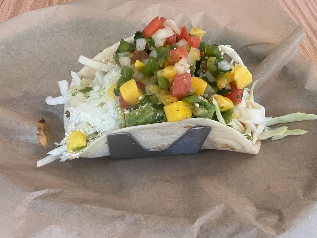Mango Habenero Chicken Taco - I had to get a fork