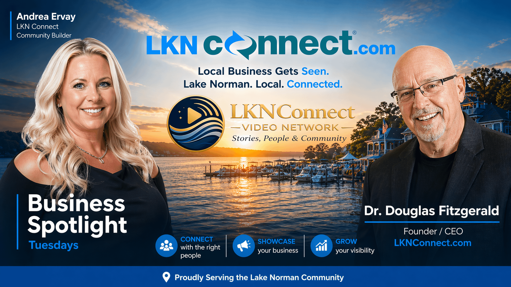 LKN Business Spotlight w/ Andrea Ervay- Special Guest – Dr. Douglas Fitzgerald, Founder/CEO of LKNConnect.