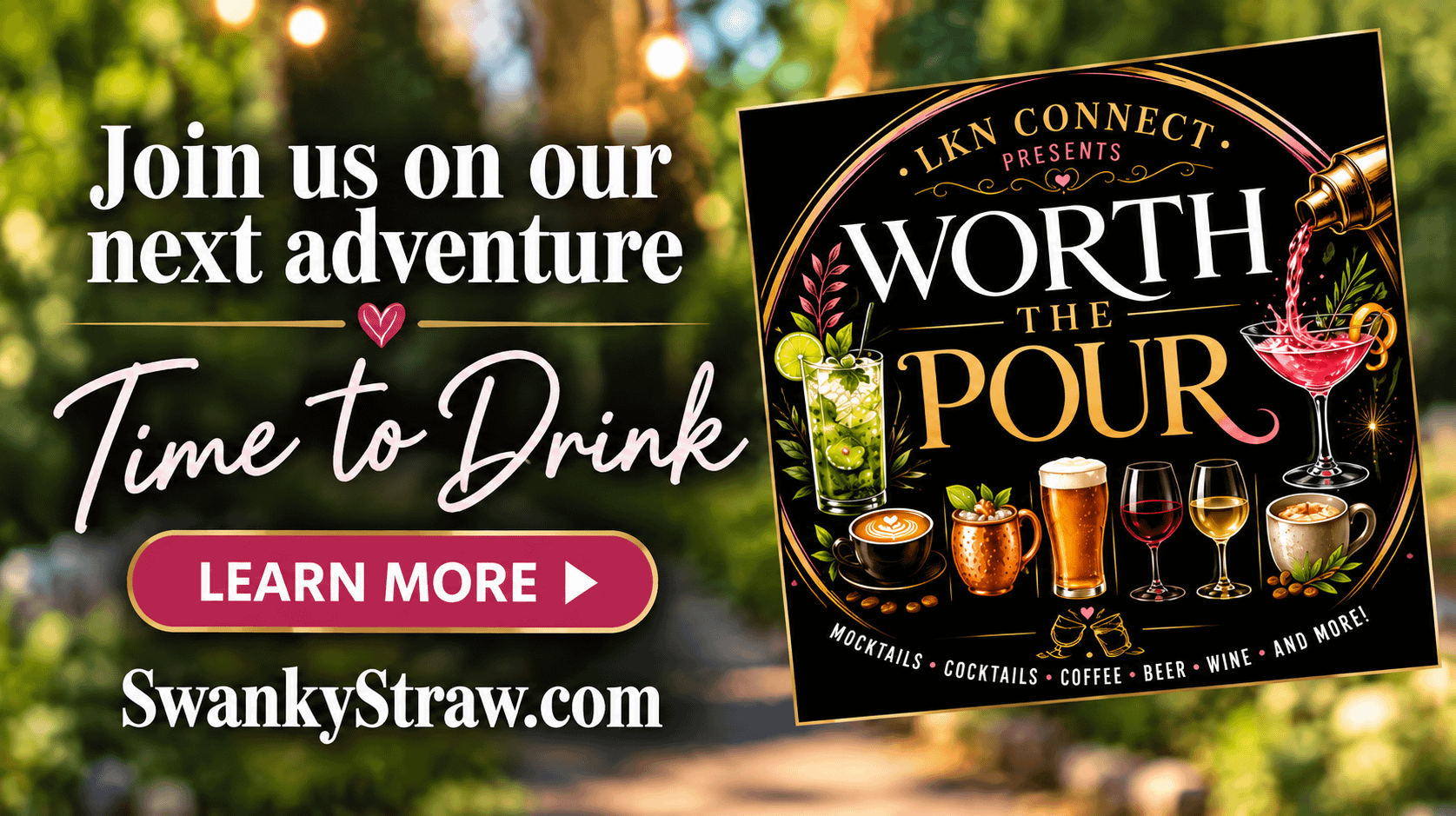 Swanky Straw – “A great cocktail or mocktail is more than a drink — it’s an experience.”-
