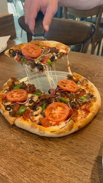A slice of Hold the Kitchen sink pie 