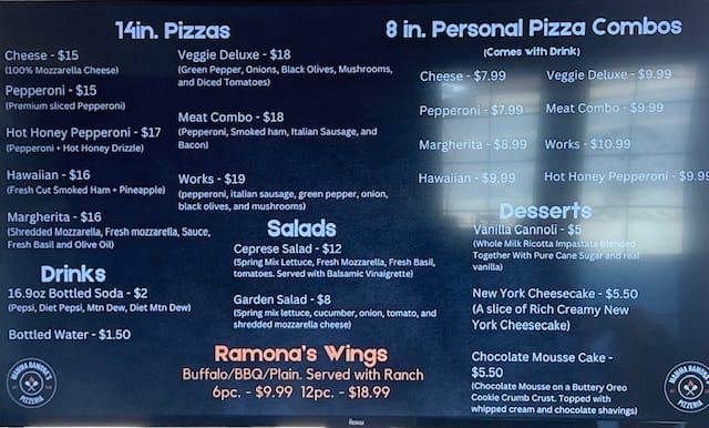 Momma Romana's Menu