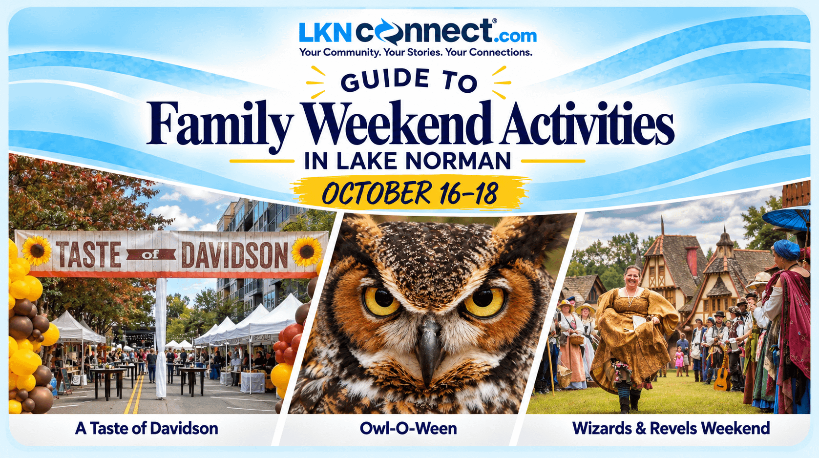 Family Guide to Weekend Activities Around Lake Norman:  October 15 – 18